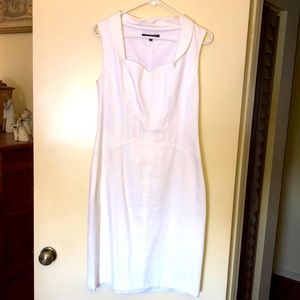 David Meister white Textured Dress. Size 10